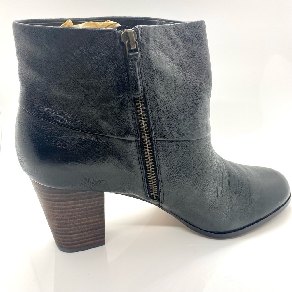 Black Cassidy Bootie Ankle Boot Block Heel - Picture 3 of 12